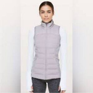 lululemon athletica Down for a Run vest, Light Gray, size 10